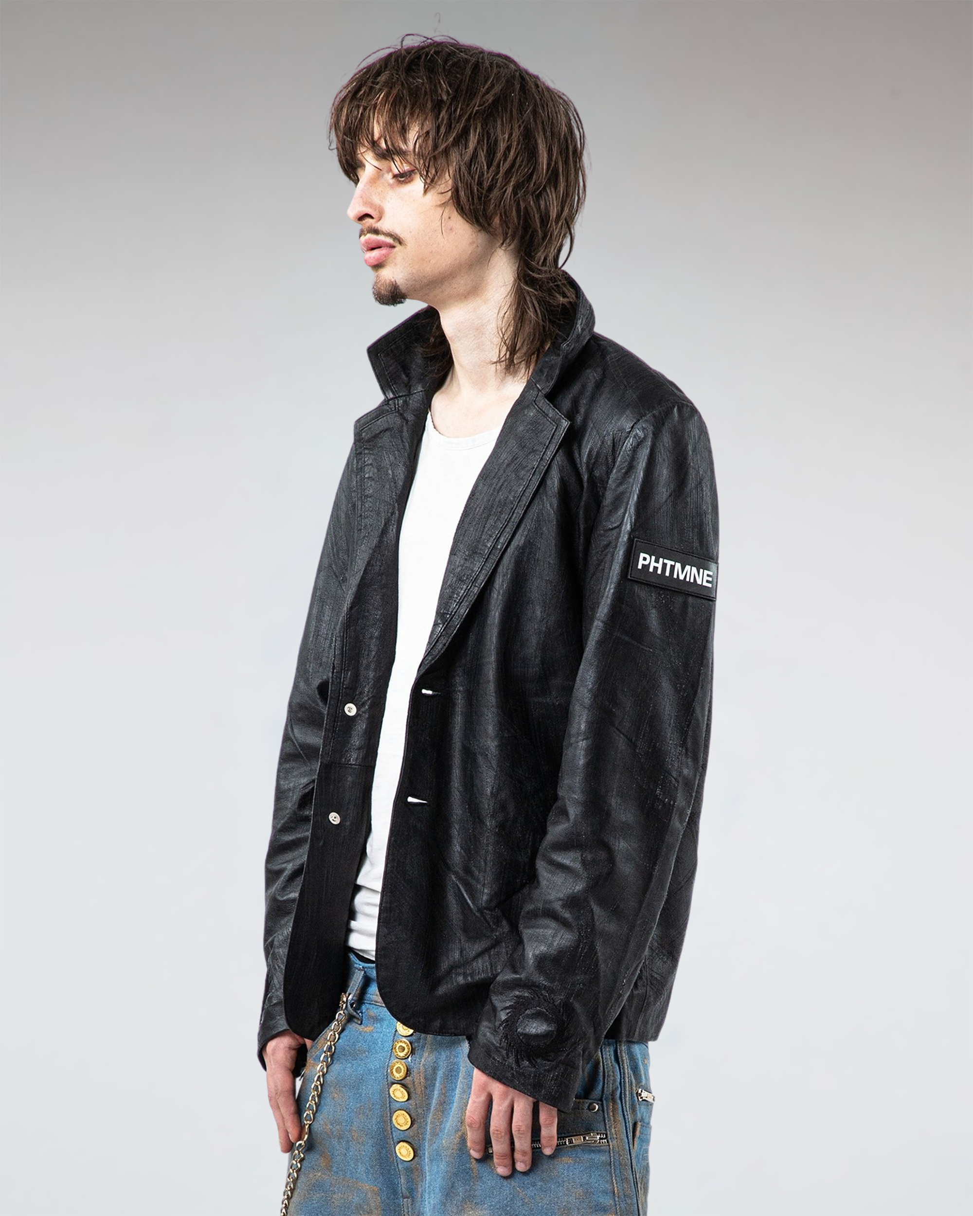 "UMBRA" LEATHER BLAZER