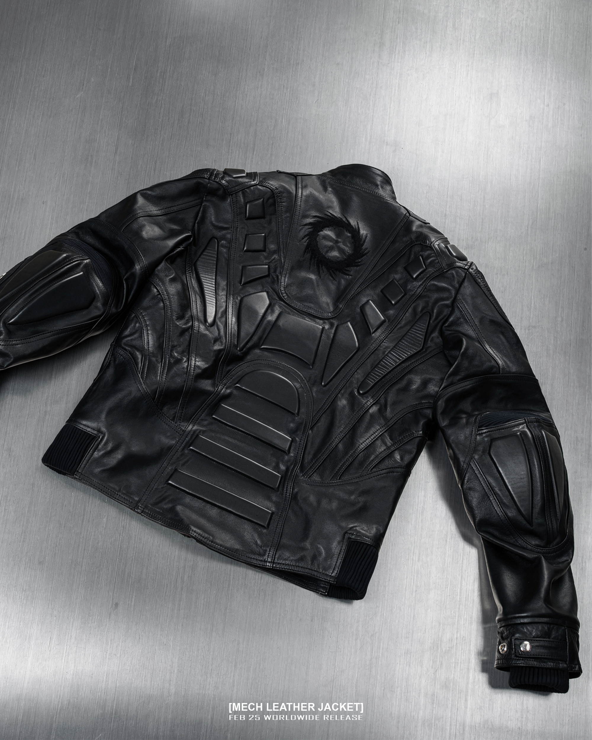 MECH BLACK LEATHER JACKET