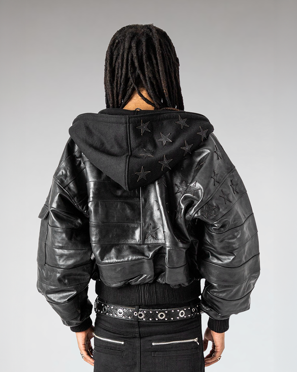 "BLKAMERIKA" LEATHER BOMBER
