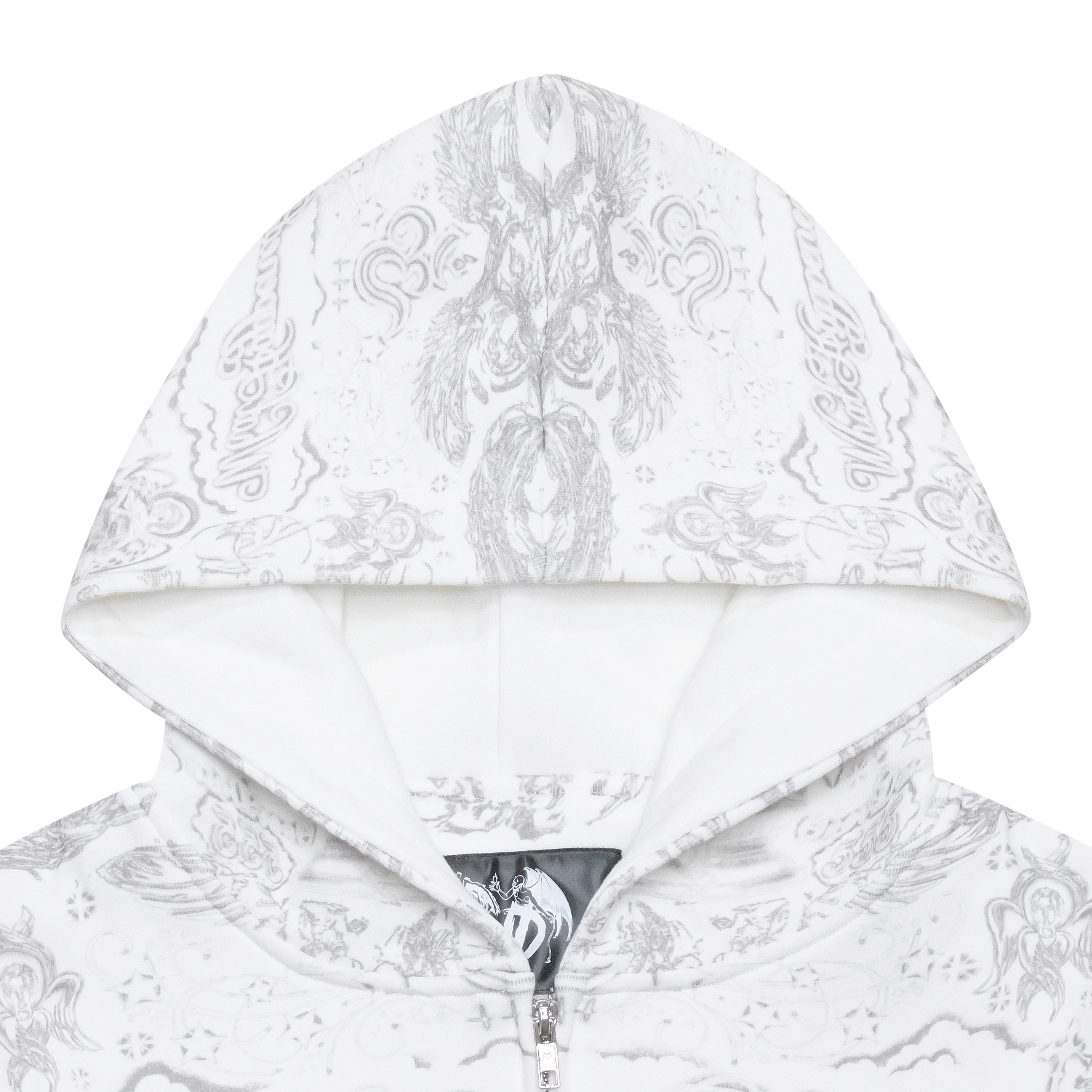 TATTOO ANGEL ZIP UP HOODIE