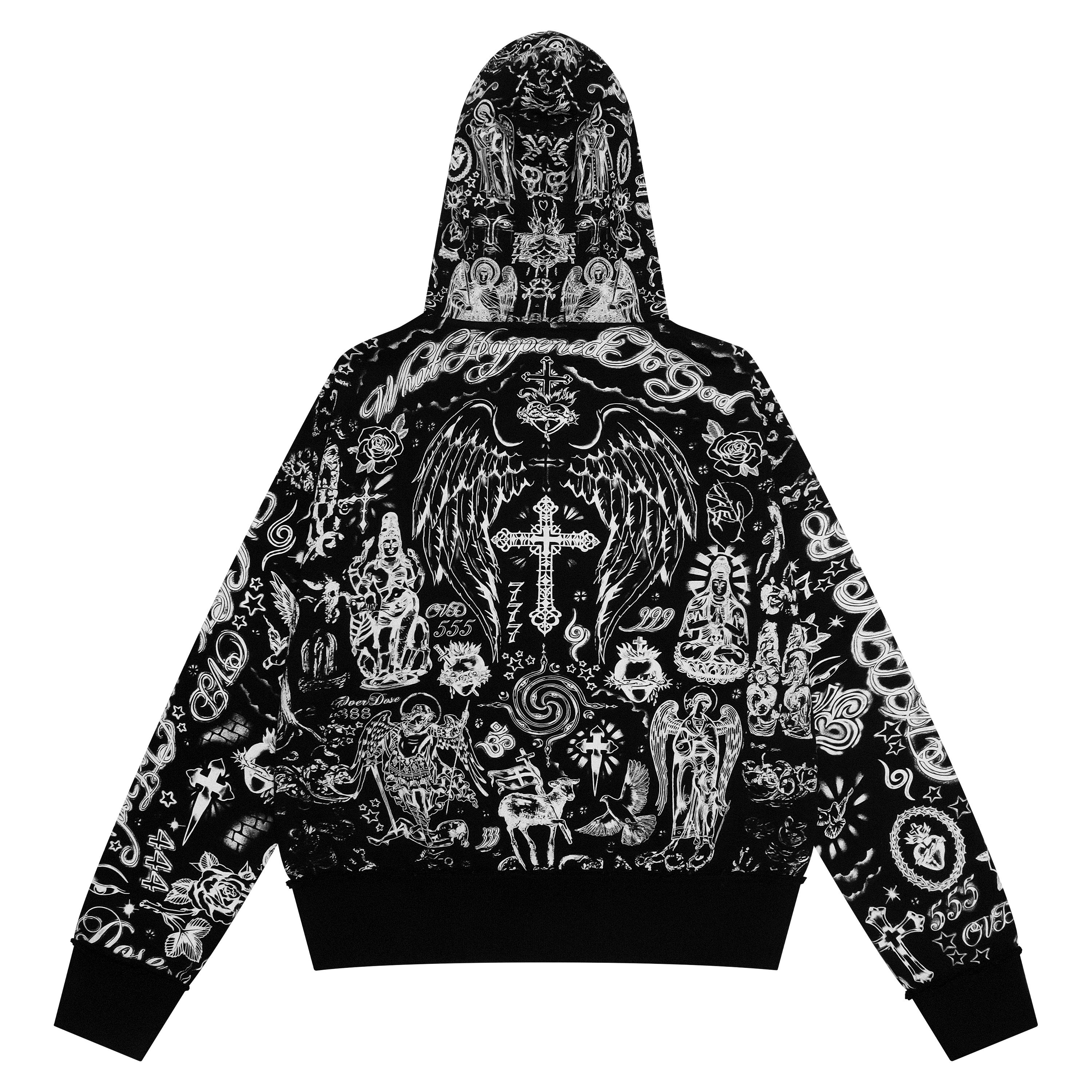 TATTOO MIDNIGHT ZIP UP HOODIE