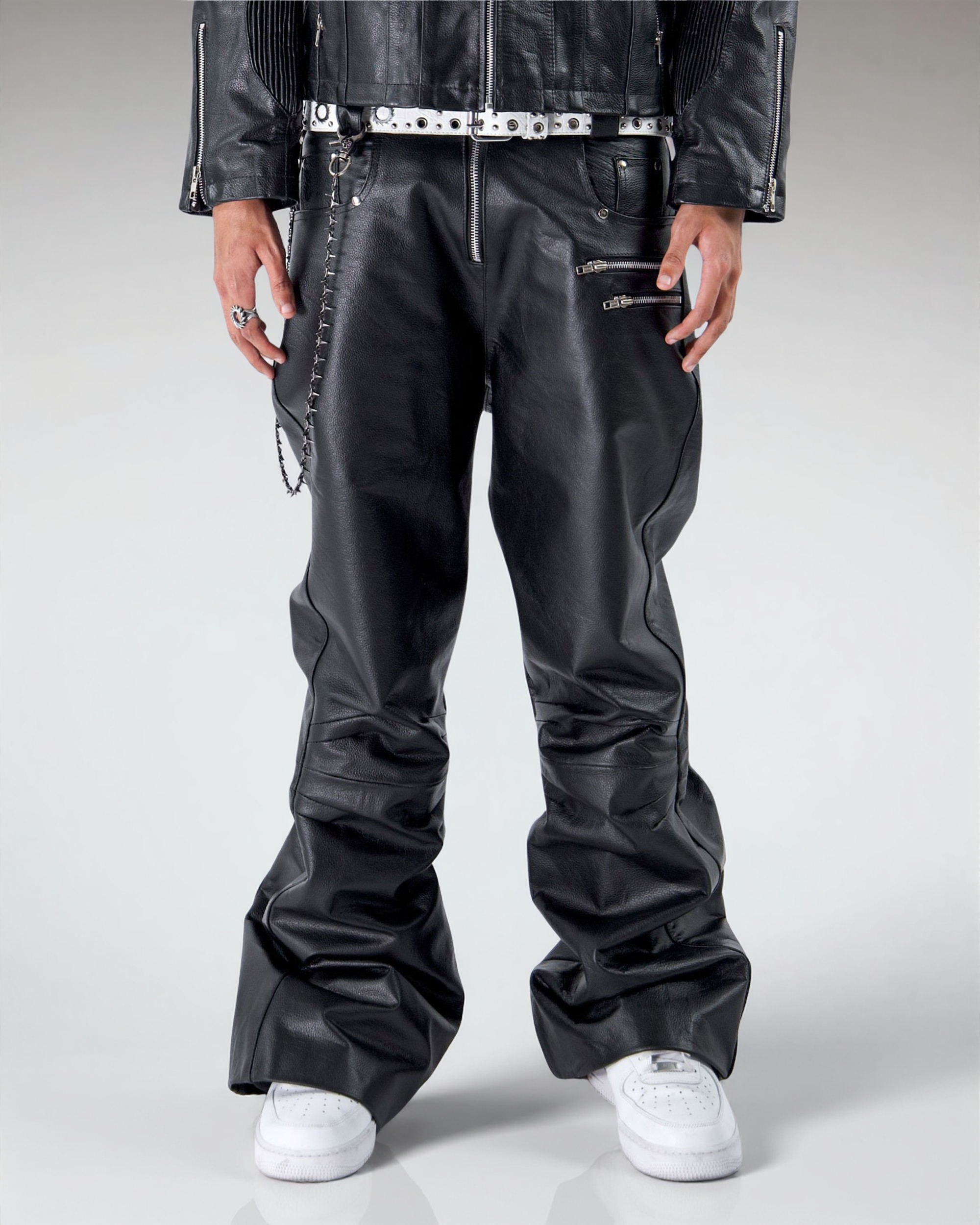 "SLATE" LEATHER PANTS