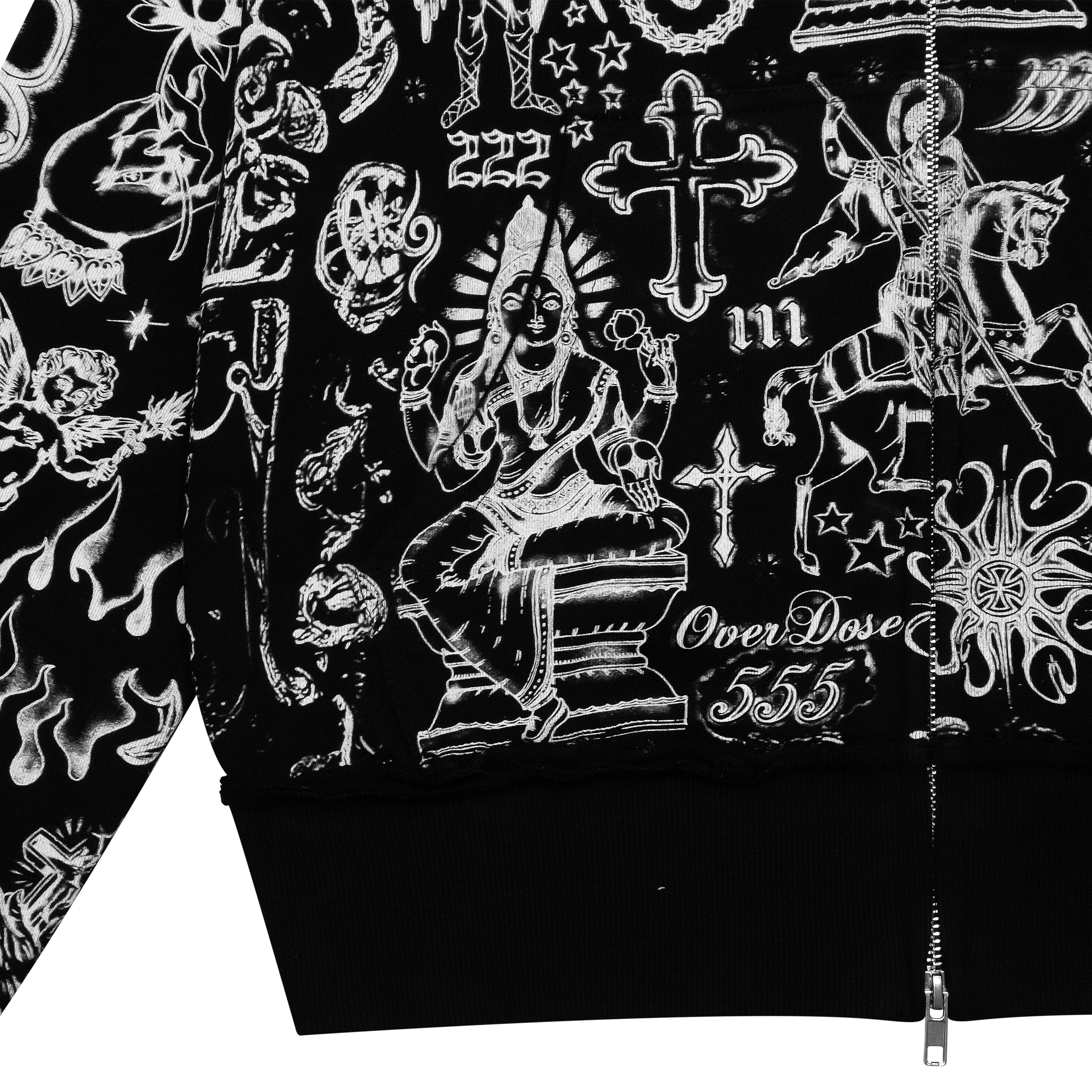 TATTOO MIDNIGHT ZIP UP HOODIE