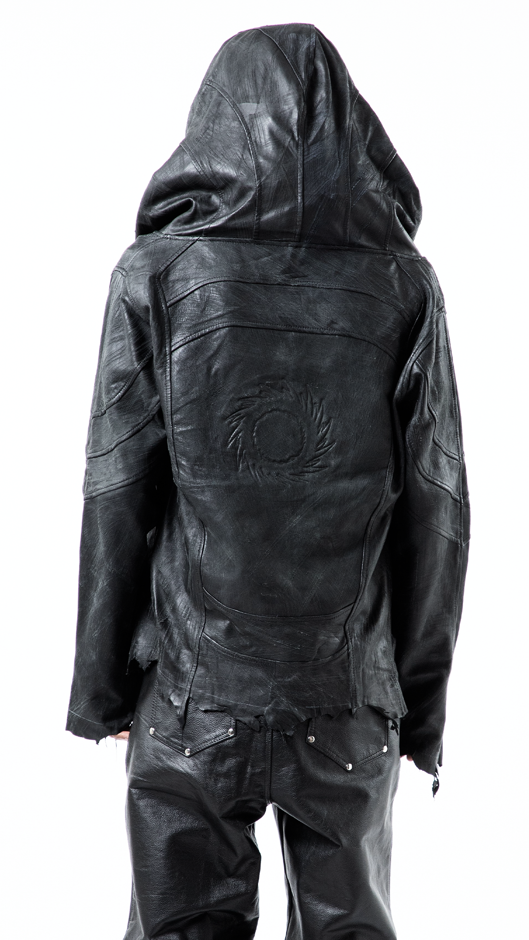 "SPECTRE" LEATHER HOODIE