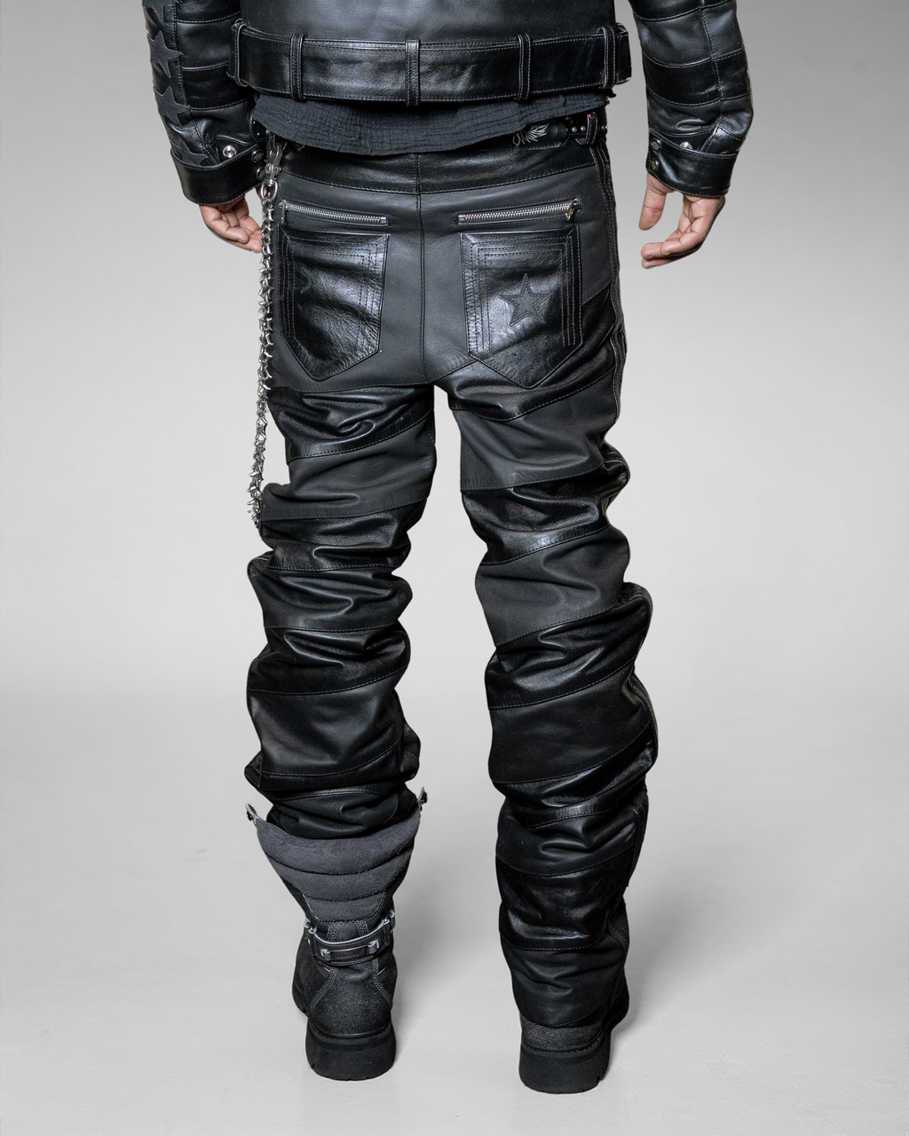 BLKAMERIKA LEATHER MOTO PANTS
