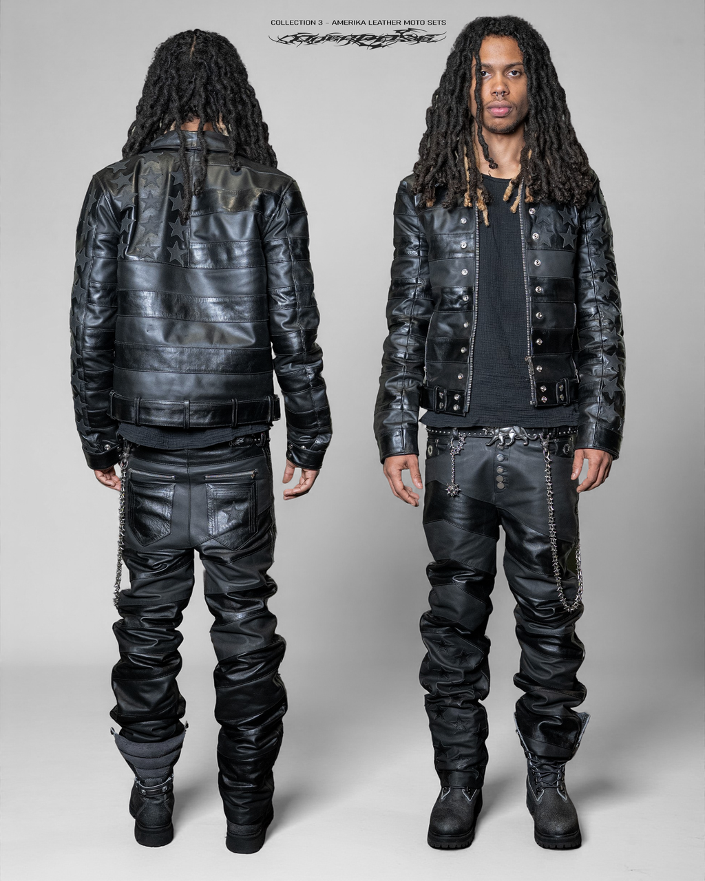 BLKAMERIKA LEATHER MOTO PANTS