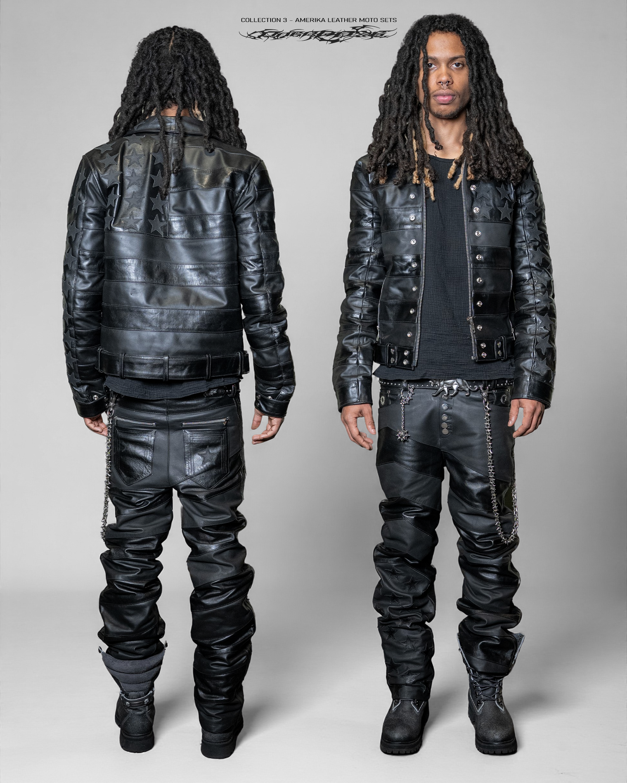BLKAMERIKA LEATHER MOTO PANTS