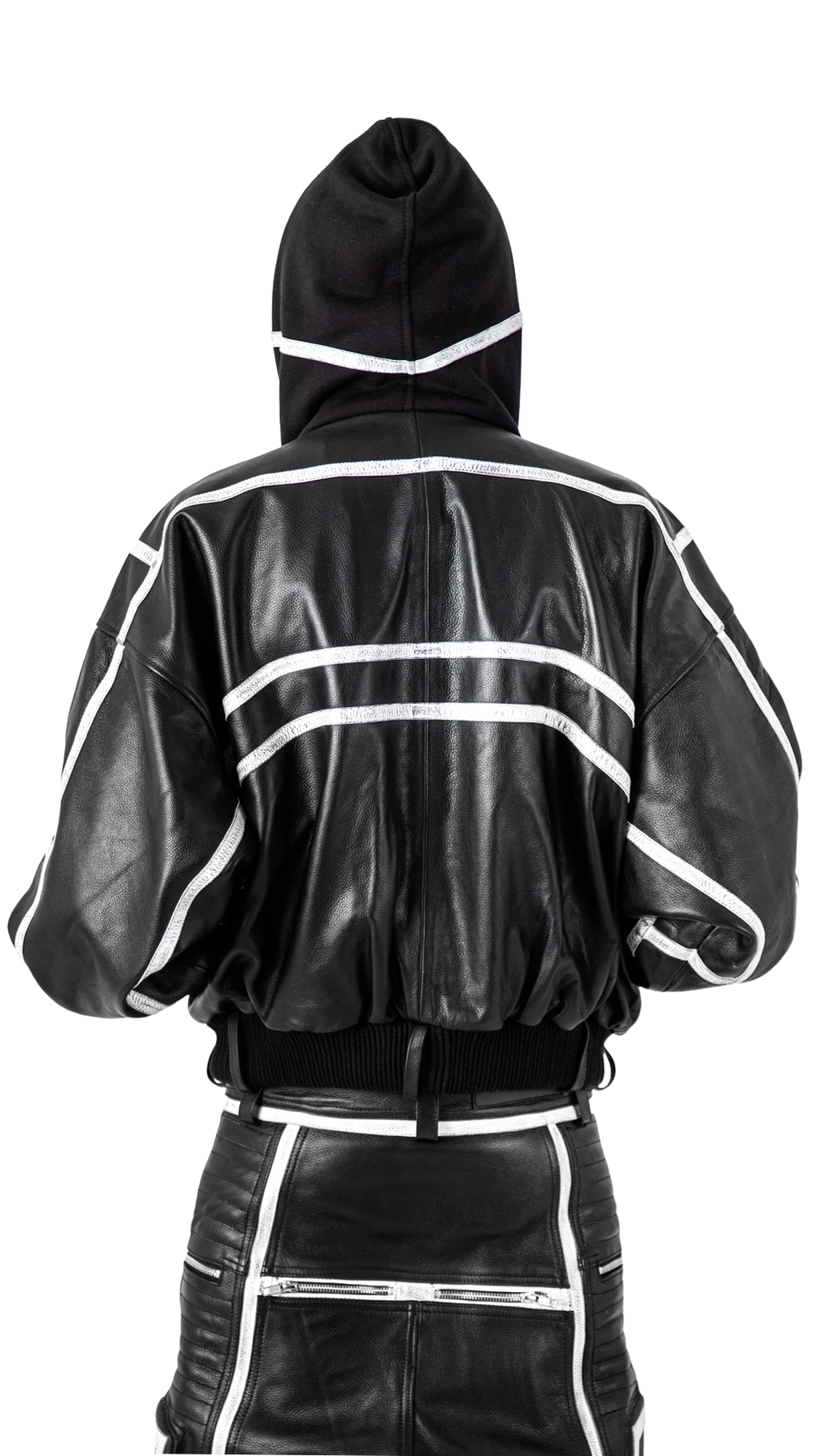 "PRZYM" WHITE/BLACK LEATHER SET