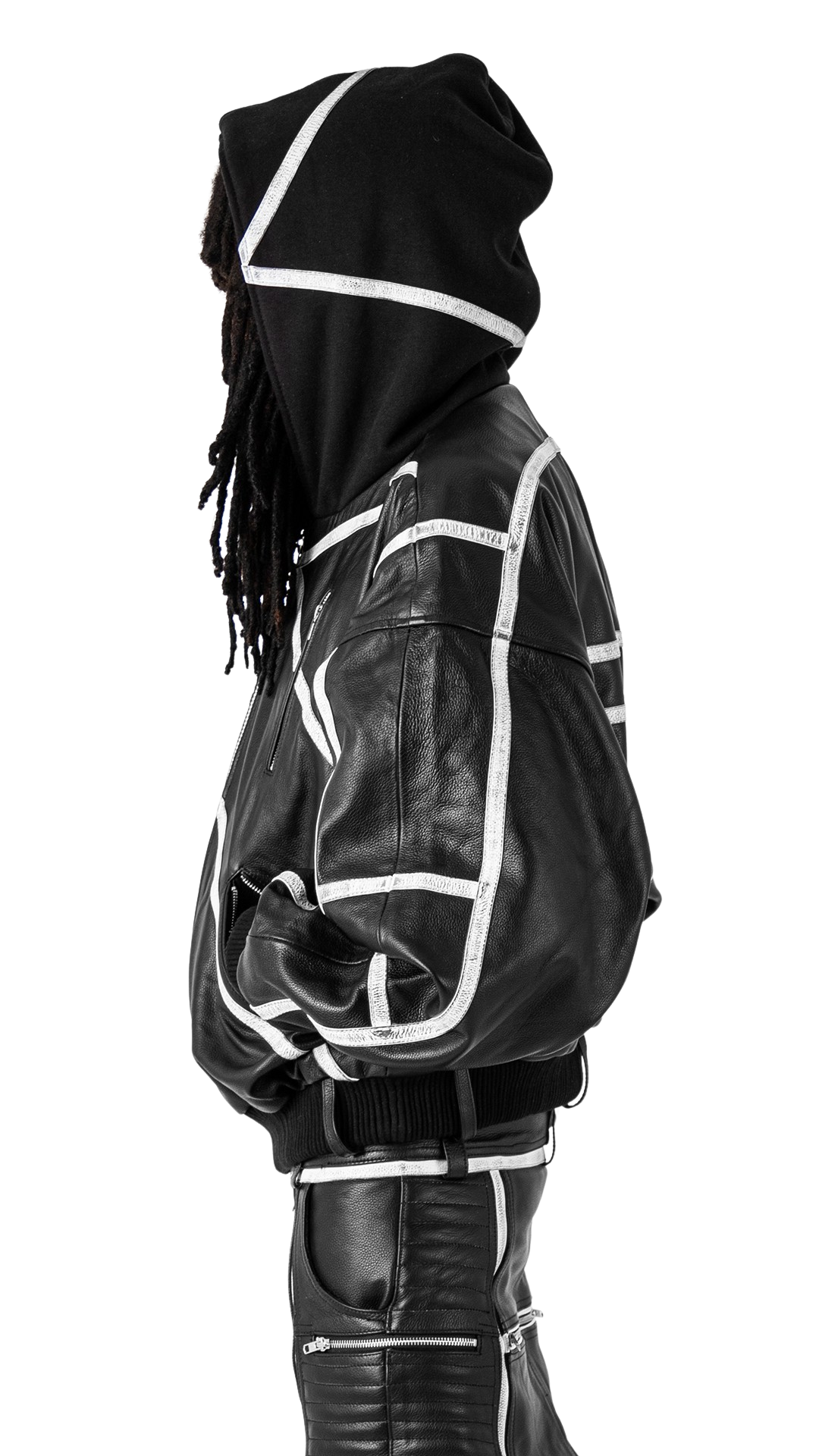 "PRZYM" WHITE/BLACK LEATHER SET