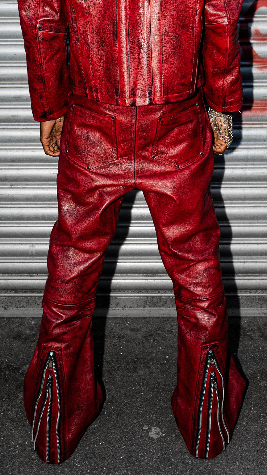 "BLOODSPORT" LEATHER PANTS