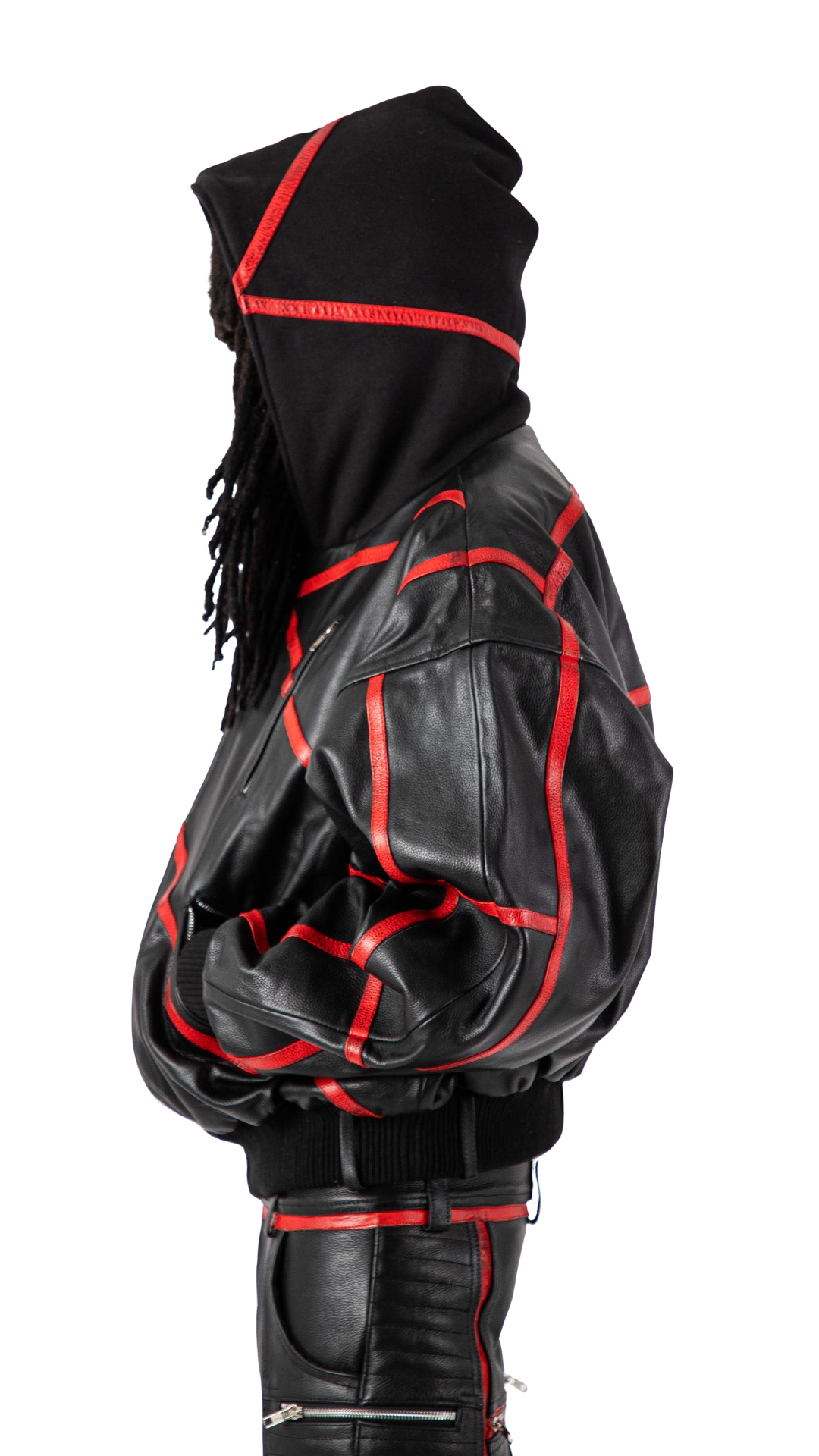 "PRZYM" RED/BLACK LEATHER SET