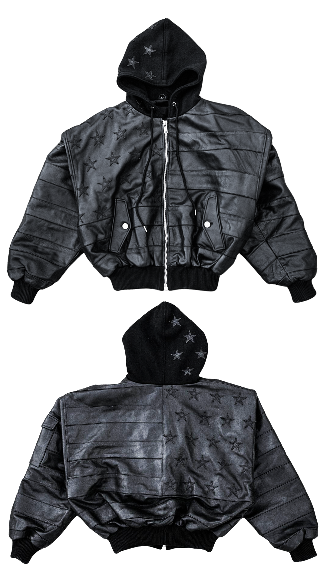 "BLKAMERIKA" LEATHER BOMBER