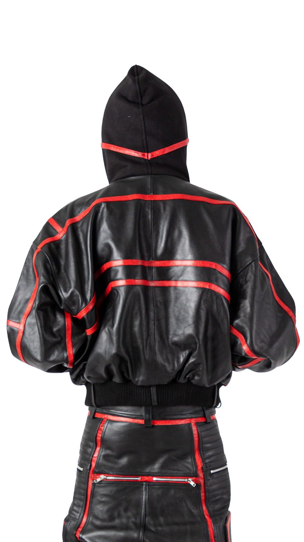 "PRZYM" RED/BLACK LEATHER SET