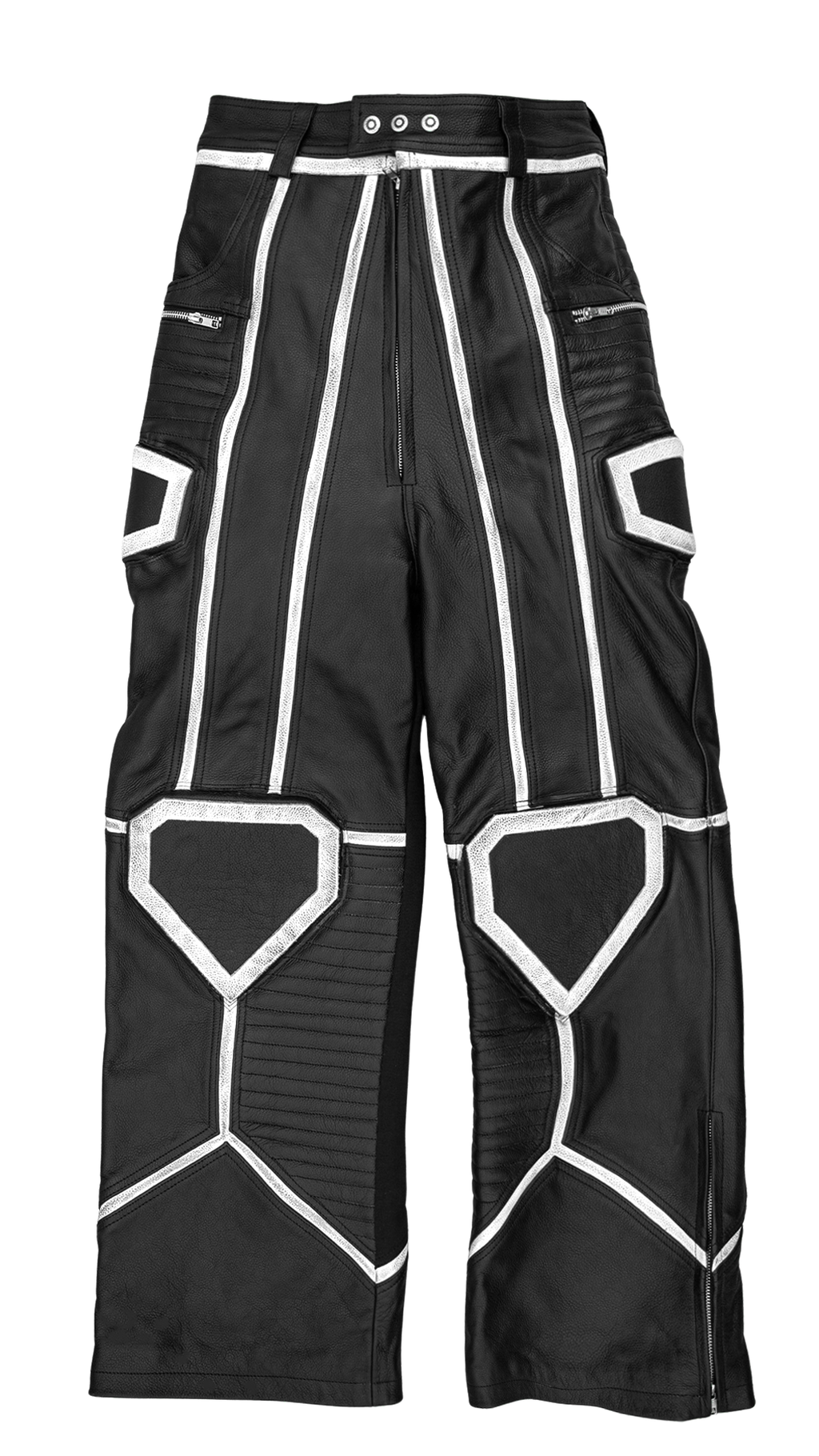 "PRZYM" WHITE/BLACK LEATHER SET