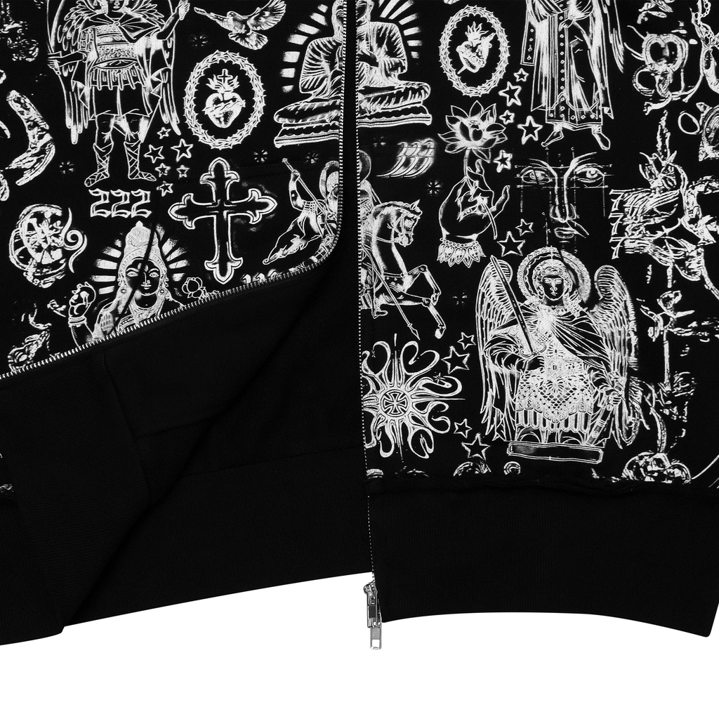 TATTOO MIDNIGHT ZIP UP HOODIE