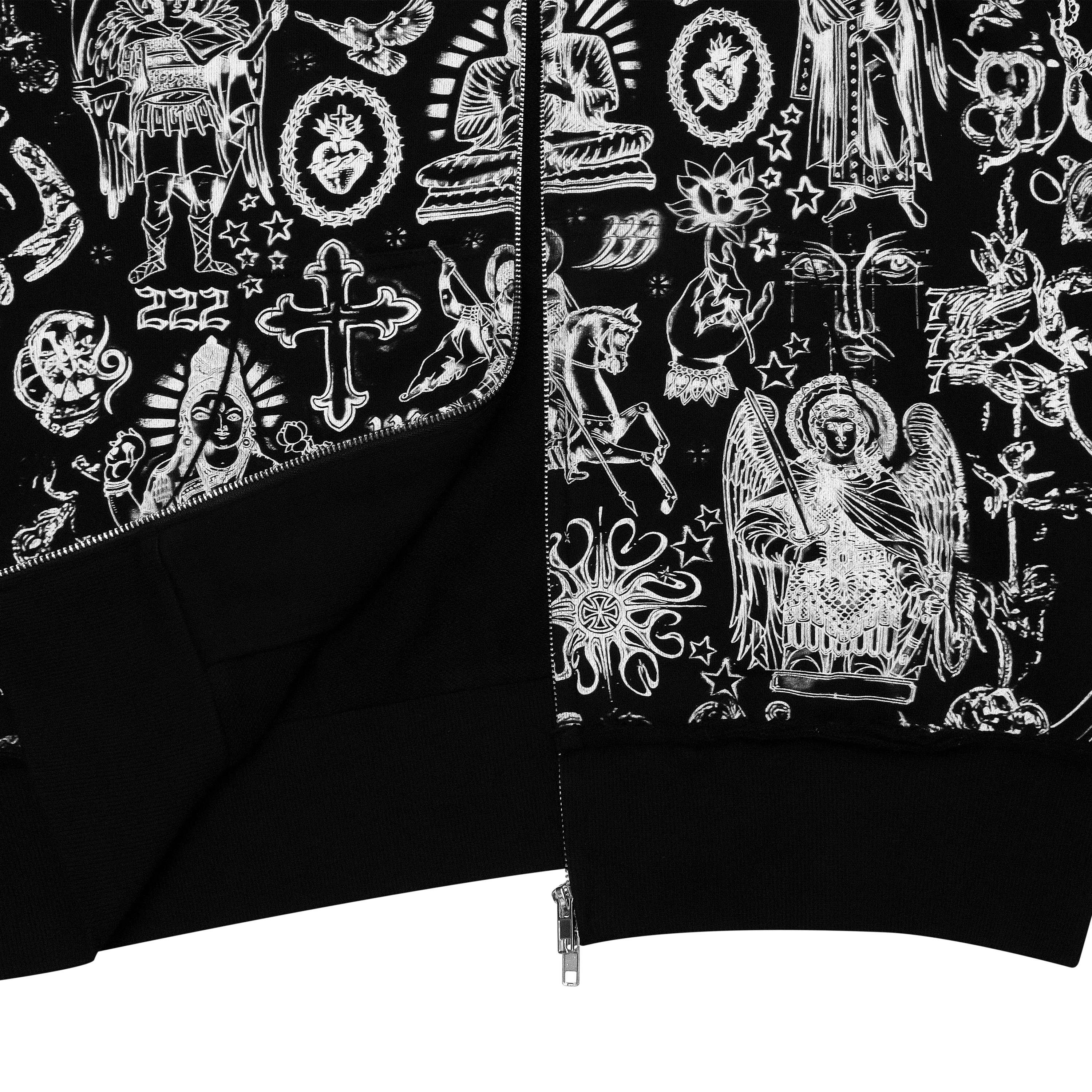 TATTOO MIDNIGHT ZIP UP HOODIE