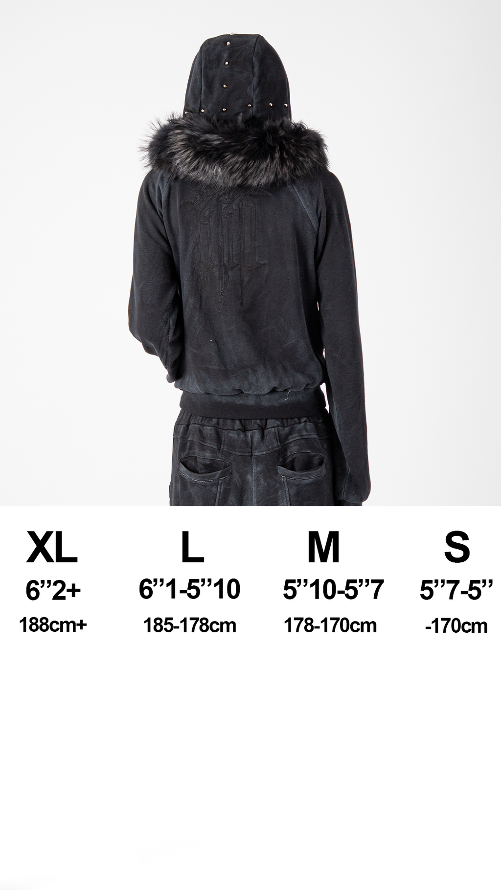 "OBSIDIA" FOX FUR WAXED HOODIE