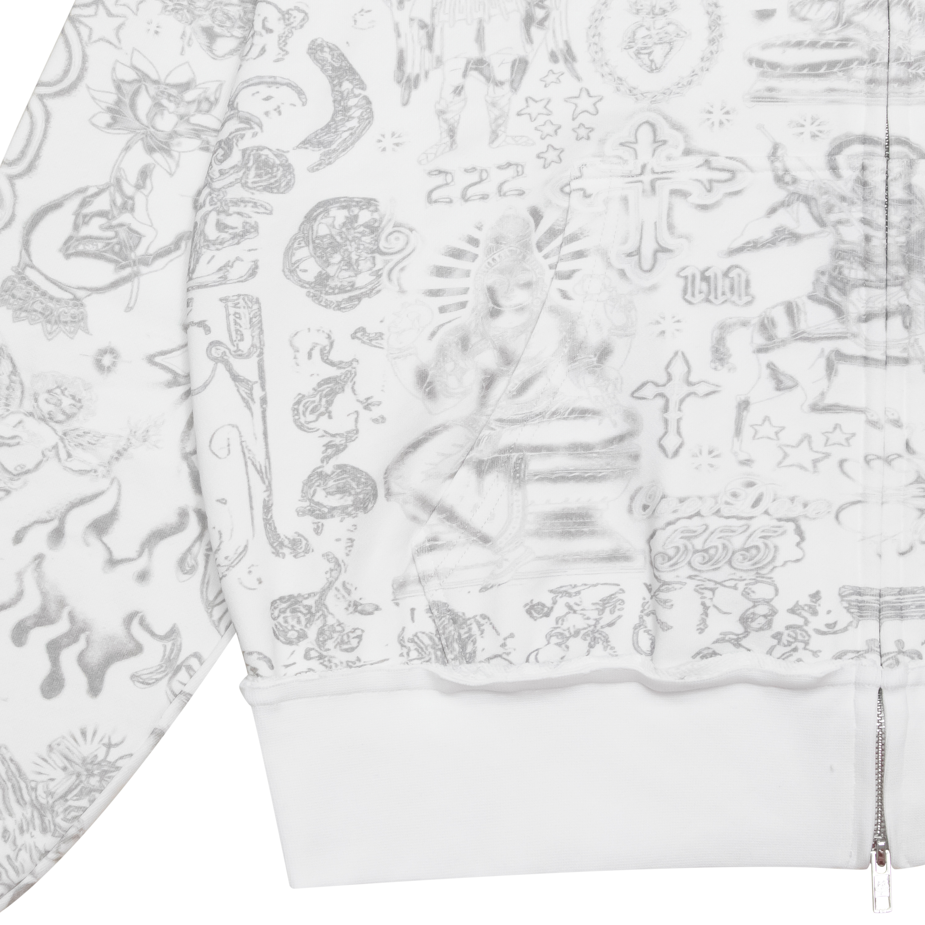 TATTOO ANGEL ZIP UP HOODIE