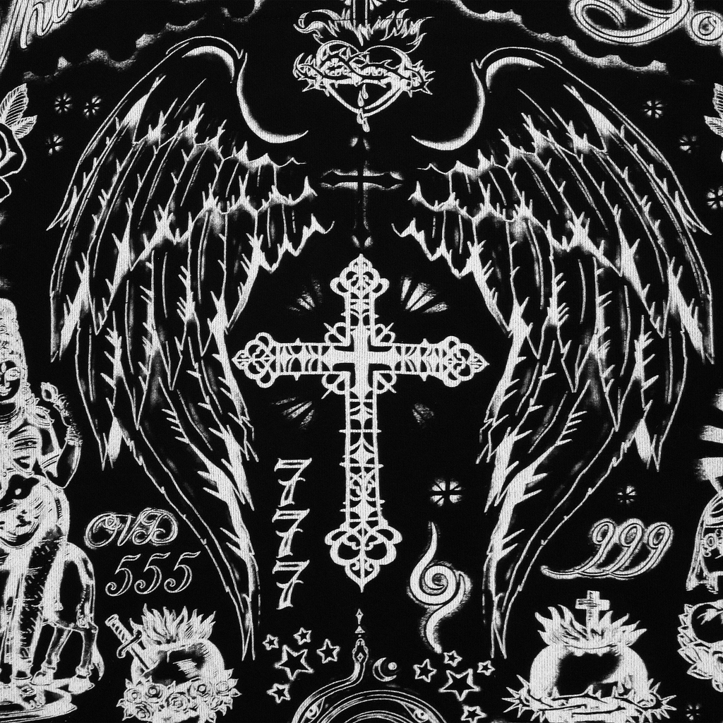 TATTOO MIDNIGHT ZIP UP HOODIE