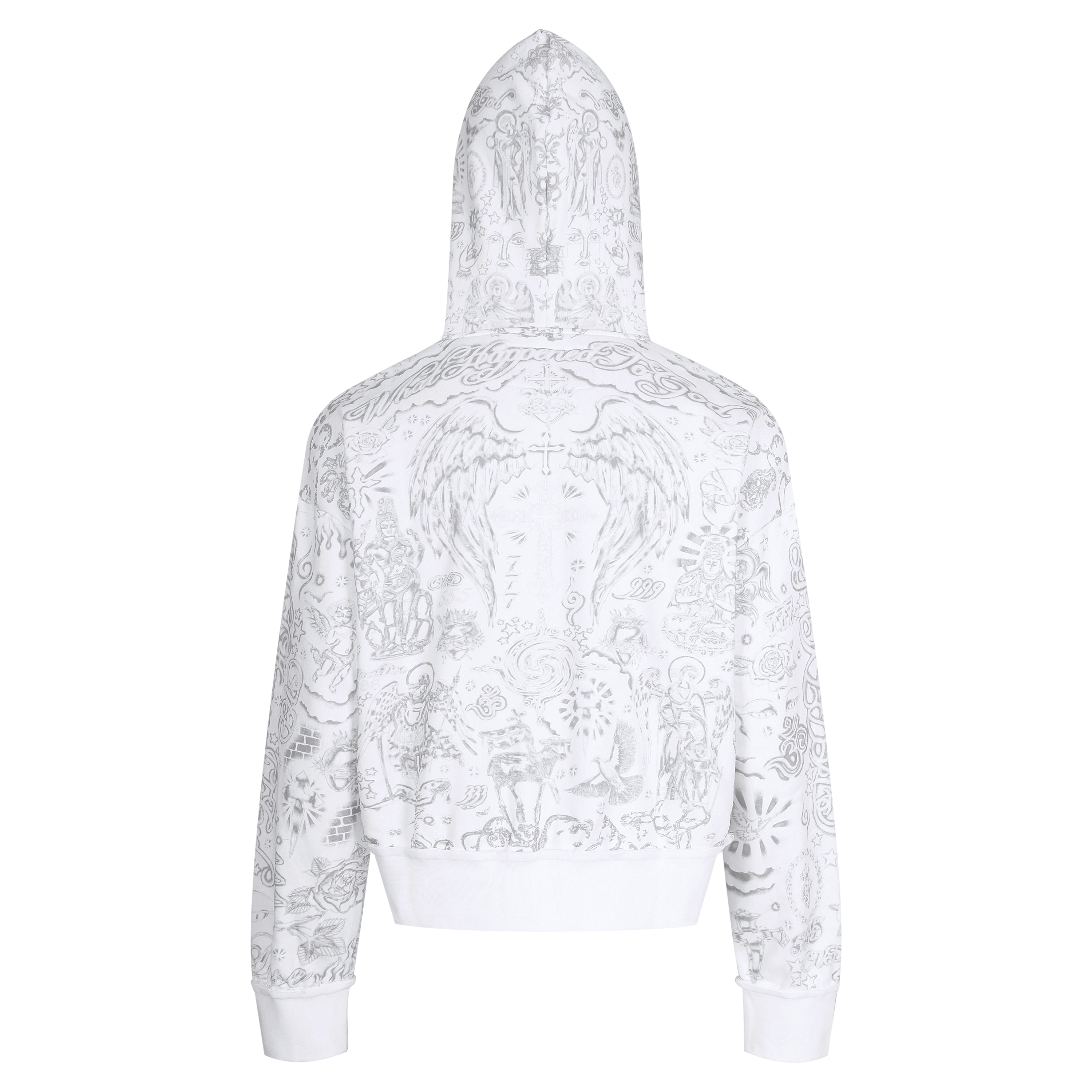 TATTOO ANGEL ZIP UP HOODIE