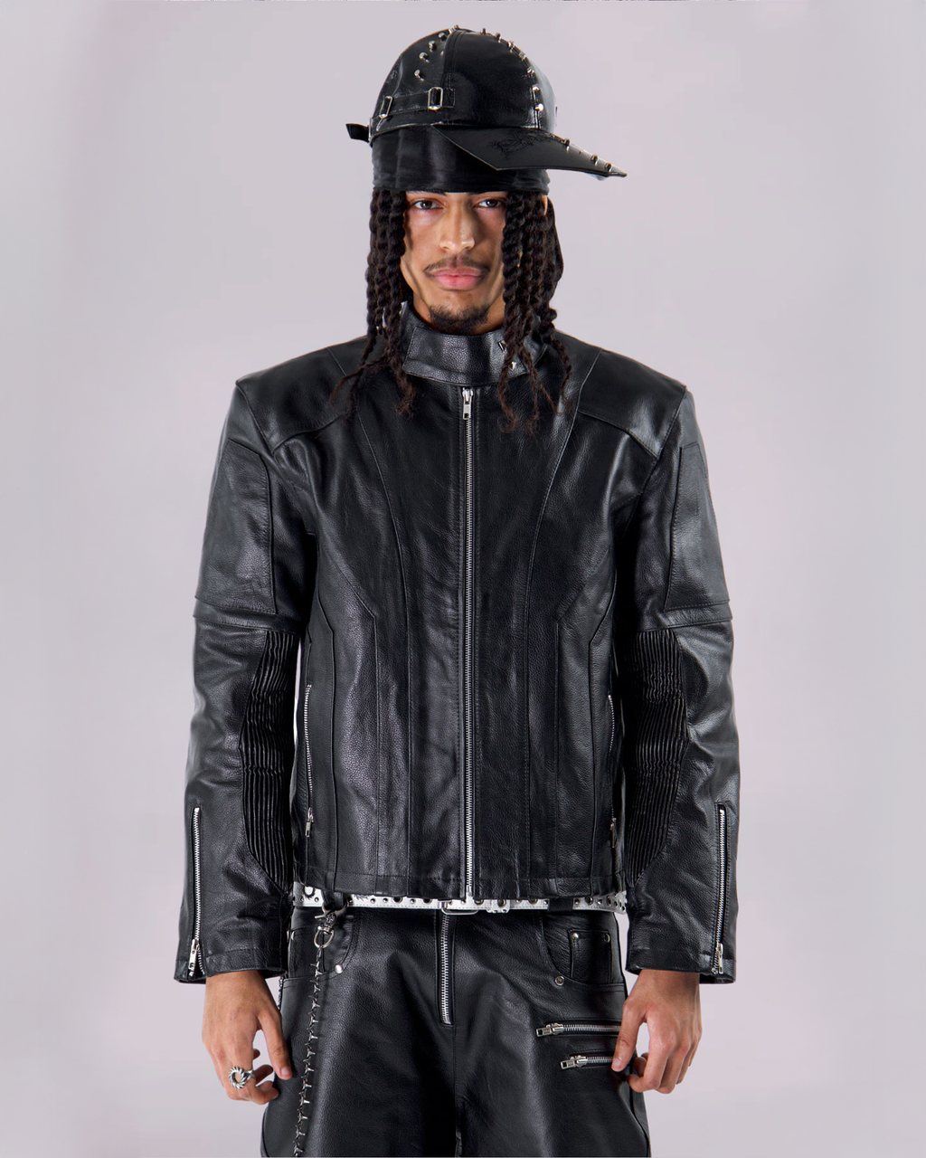 "SLATE" LEATHER JACKET